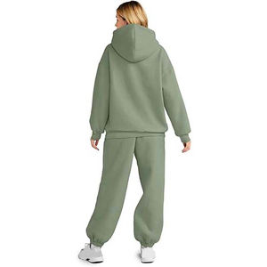 Nuevo estilo, chándal sólido con capucha para mujer, forro polar de ajuste Regular, secado rápido, transpirable, 100% algodón, gimnasio, ropa de Fitness, fábrica - Product Image 3