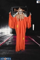 Squelette lumineux grandeur nature Sonic d'Halloween avec effets sonores effrayants pour affichage intérieur et extérieur