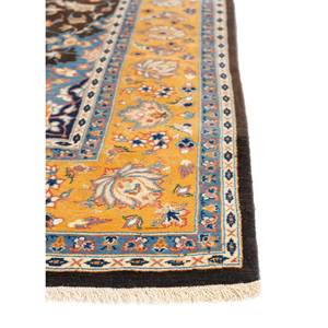 พรมขนสัตว์ผสมไหมถักมือสีน้ำตาลอัลลัมเบจ รุ่น Pae-5087 สำหรับทางเข้าบ้าน ห้องนั่งเล่น ห้องโถง-พรมรูปทรงสี่เหลี่ยมผืนผ้าลายเมดัลเลียน - Product Image 4