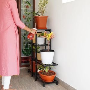 Top Selling Metal Black Frame Flower Planter Stand For Living Room Indoor Garden Home in Best Price - Product Image 3