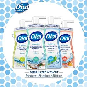 Dial Complete Savon Liquide Moussant Antibactérien Blanchissant à l'Huile d'Olive, Lot de 4 Parfums Assortis, 7,5 Oz Chacun - Product Image 4
