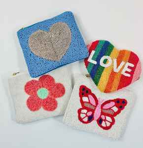 Western Seed Vintage Lady's Clutch Elegante bolsa de lápiz labial con cuentas con cremallera Cubierta Monedero de moda para mujer - Product Image 6