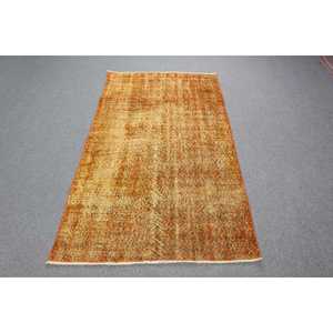 Tapis vintage, tapis d'appoint 3,5x6,46 pieds, tapis à pois orange - Product Image 1