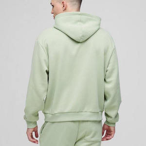 Logo personnalisé surdimensionné Boxy imprimé polaire ensemble de survêtement à capuche pantalons de survêtement Jogger vêtements de sport Cargo pantalon pour hiver gousset à capuche - Product Image 4