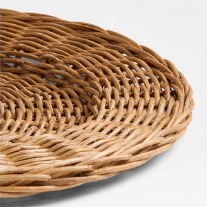 แผ่นรองจานหวายสานด้วยมือทรงกลมแผ่นรองจานชาร์จสำหรับห้องรับประทานอาหารของตกแต่งบ้านผลิตในเวียดนาม - Product Image 3