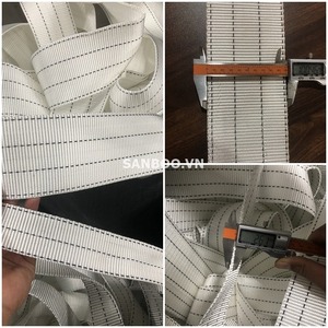 Sangle de remorquage de levage industrielle de sangle tissée robuste super solide élingues industrielles vertes en nylon polyester durable - Product Image 6