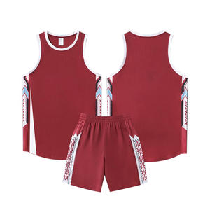 Maillot de basket-ball personnalisé en sergé pour hommes, uniforme en maille vintage, numéro brodé, respirant, 100% polyester sans manches pour adultes - Product Image 3