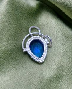 Nuevo Diseño Premium, Colgante de Plata de Ley 925 con Iolita, Piedra Azul Violeta Intenso, Claridad y Visión Interior, Joyería, Regalo, Fiesta - Product Image 5