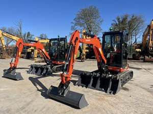 Nouvelles mini-excavatrices Kubota U27-4 de 2 tonnes et 2,6 tonnes avec pince hydraulique et accessoires marteau hydraulique à vendre - Product Image 5
