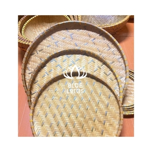 Plateau en bambou le plus recherché, entièrement fait à la main pour les événements sur le thème asiatique et outil décoratif durable pour le style de la maison de vacances - Product Image 1