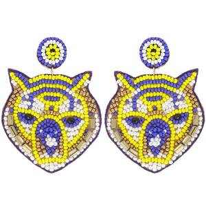 Broderie boucle d'oreille perles à la main perlé matériel pour les femmes de fête embelli broderie boucle d'oreille bijoux artisanat en gros - Product Image 2