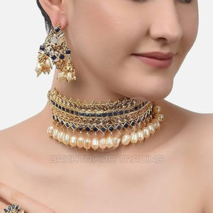 Ensemble de bijoux pour femmes élégants pour les fêtes, bijoux de luxe en perles, bijoux de mariage, collier en cristal pour femmes - Product Image 3