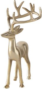 Sculpture de renne en laiton doré moderne, statue de cerf en métal de luxe pour la décoration de la maison, salon, décoration de table de Noël, figurine en gros - Product Image 3