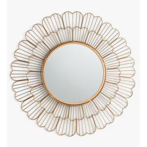 Miroir mural décoratif en métal de qualité supérieure, finition dorée, rond, miroir suspendu, cadre en fer moderne, décoration d'intérieur, miroir pour hôtel - Product Image 1