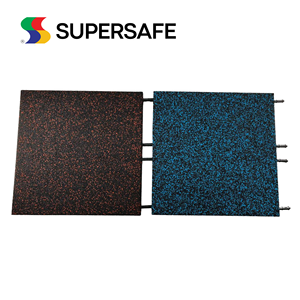 Suelos de goma Supersafe de alto rendimiento, venta al por mayor, baldosas de patio de juegos con absorción de impacto, 500x500mm, antideslizantes, duraderos para - Product Image 4