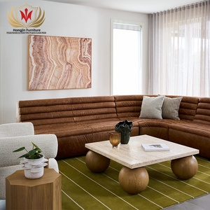 HJ Home Light หรูหราบ้านเฟอร์นิเจอร์บ้านกรอบไม้จริงผ้า lambswool สีขาวโค้งสำหรับโรงแรมอพาร์ทเม้น