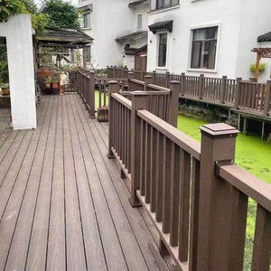 Planches de terrasse en WPC pour extérieur, 140x25 mm, revêtement composite imperméable pour jardin, balcon, terrasse - Product Image 5