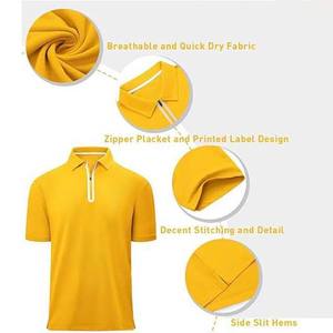 Polo informal de gran tamaño con cremallera de cuarto de peso pesado, ropa de calle, 100% algodón, logotipo personalizado, camisas para hombre de talla grande 2025 - Product Image 6