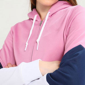 Vente chaude 100% coton femme pull à capuche à manches longues sweat décontracté avec effet de lavage à l'acide conception de Logo personnalisable - Product Image 3