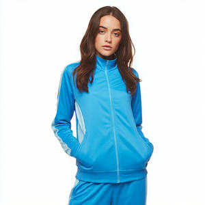 เสื้อแจ็คเก็ตออกกำลังกายผู้หญิง โพลีเอสเตอร์ 100% คอตั้ง ระบายอากาศ กันลม ซับในผ้าฝ้าย ดีไซน์ปรับแต่งได้ สำหรับวิ่ง - Product Image 4