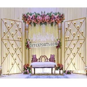 Porte-bougie mural fantaisie pour mariage, élégant en métal doré, magnifique porte-bougie mural, événement Pennsylvania - Product Image 1