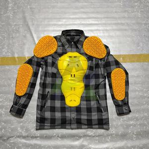 Camisa protectora de motocicleta OEM 2025 para jinete, almohadillas blancas, negras y amarillas, Material de franela de algodón, cuello levantado para la temporada de primavera - Product Image 2