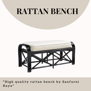 wicker rattan stool bench <b>restaurant</b> <b>set</b> modern simple design with comfortable cushion indoor and outdoor furniture - Product Image 4