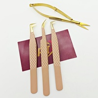 Pince à cils en acier inoxydable à 90 degrés, pointe incurvée pour volume, antistatique, durable, outils de beauté pour applications de cils