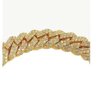 Lujo 925 Plata Iced Cuban Link Pulsera 7 Pulgadas 8 Pulgadas Diamante Hip-Hop - Product Image 4