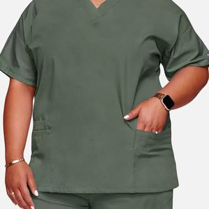 Uniforme de gommage médical doux personnalisé Polyester Spandex Confortable Jogger Style Hospital Wear pour le personnel de santé - Product Image 6