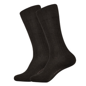 Chaussettes en coton à faible MOQ, couleur unie, haute qualité, double aiguille, chaussettes de travail pour hommes - Product Image 2