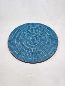 Table d'appoint en mosaïque éblouissante: Art irisé-Table basse bleue-Table d'appoint-Décor de salon-Cadeau - Product Image 3