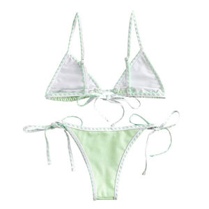 Nouvelle collection de maillots de bain pour femmes, imprimé animal, séchage rapide, bikini deux pièces avec logo sur le devant, string pour l'été - Product Image 2