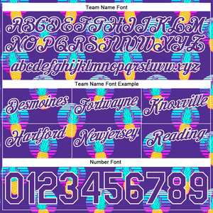 Pantalones cortos personalizados Púrpura-Blanco Patrón 3D Diseño Piñas Baloncesto Pantalones cortos Ropa deportiva ommiz industry - Product Image 3