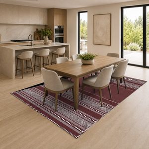 Tapis RUGS DEPOT LXDP-0937, vente en gros, rouge bordeaux, tapis traditionnel oriental imprimé numériquement, lavable en machine, chenille, antidérapant - Product Image 4