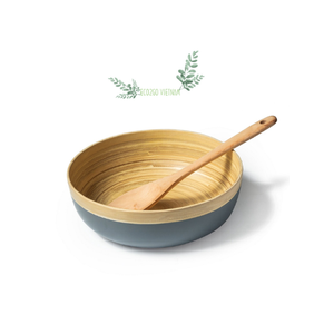 Ensemble de bols à salade en bambou naturel/bambou peut emballer sur mesure avec des prix bon marché d'Eco2go Vietnam - Product Image 1