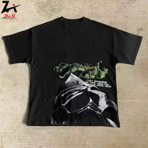 Hombres Mujeres American Harajuku Hip Hop Gothic Cartoon Graphic Print Oversized T-Shirt Algodón Manga corta Ropa Trendy Urban - Product Image 6