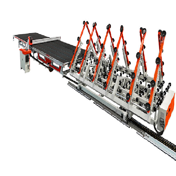 6133 Cnc Glass Cutting Line for Flat Float Glass Loading Cutting Breaking with Italy Optima Optimization