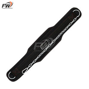 Cinturón de cadena con peso personalizado de cuero negro de alta calidad y resistencia para levantamiento de pesas y boxeo. - Product Image 4