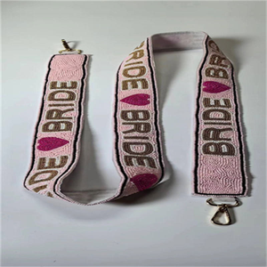 Factory Custom Hand Beaded Adjustable Bag Straps, <b>BRIDE</b> Seed Beaded <b>Handbag</b> Shoulder Purse Strap by glowin fashion - Product Image 1