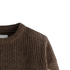 Pull en cachemire sur mesure de qualité supérieure pour hommes et logo brodé en laine acrylique Vêtements d'hiver Pull à col en V - Product Image 5