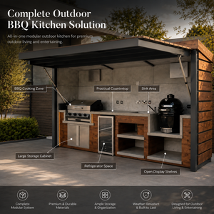 Conjunto Completo de Cocina Modular Prefabricada de Acero Inoxidable para Barbacoa con Horno, Gabinete de Cocina, Isla Impermeable, Cocina Exterior - Product Image 4