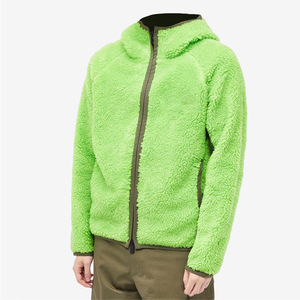 Veste Sherpa pour hommes Vestes zippées en polaire à logo personnalisé Veste coupe-vent en polyester pour hommes - Product Image 2