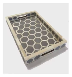 Bandeja de servicio de alta venta para regalos de Ramdan disponibles bakhoor y juego quemar de incrustaciones de hueso y juegos de bandejas de servicio de acrílico - Product Image 3