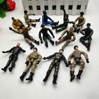 Figurines d'action militaires en plastique à doigts et orteils mobiles, styles aléatoires, 10 cm – Soldat, Pompier, Explorateur, Pirate, SWAT – Jouets pas chers