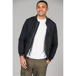 แจ็คเก็ตบอมเบอร์ฤดูหนาวสำหรับผู้ชายแบบกำหนดเอง พร้อมตัวเลือกโลโก้ด้านหน้า ระบายอากาศได้ดีและกันลม สไตล์สตรีทแวร์ - Product Image 1