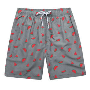 กางเกงขาสั้นผู้ชายลำลองเอวกลางผ้าโพลีเอสเตอร์ 100% ระบายอากาศได้ดี มีเชือกผูกเอว มีกระเป๋า ลายพิมพ์ชายหาด สำหรับฤดูร้อน ขายส่ง - Product Image 1