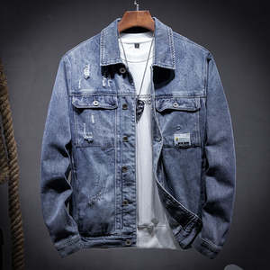 New Fashion 100% Cotton Customized Made <b>Men</b> <b>Denim</b> <b>Jackets</b> / High Street Style Casual <b>Men's</b> <b>Denim</b> <b>Jackets</b> for Winter - Product Image 6