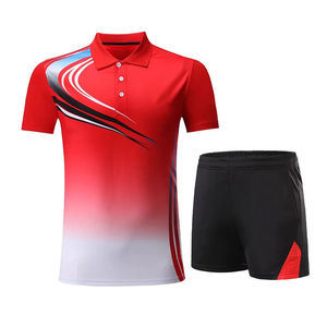 Uniforme de Tenis Sublimado Transpirable de Manga Corta para Hombre, Diseño OEM, Conjunto 2025, Ropa de Tenis Unisex para Clubes y Ligas de Adultos - Product Image 1