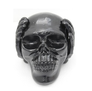 Compétence décorative classique en aluminium avec oreilles fermées couleur noir mat décoration d'halloween personnalisée à la main en gros en vrac - Product Image 1